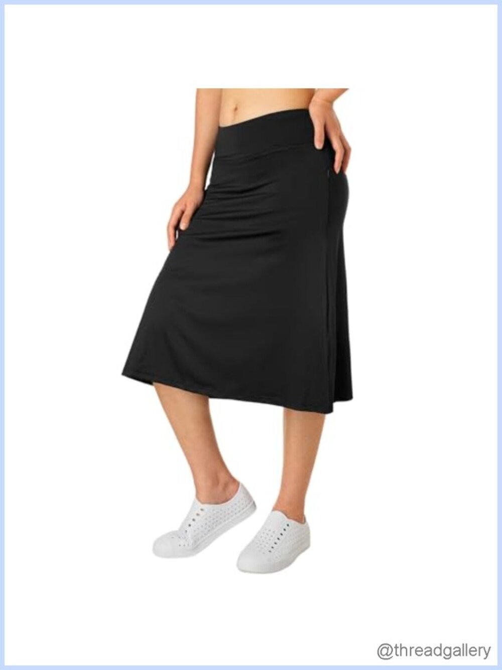 Women's Athletic Skort with Pockets, High Waisted Midi Skirt, 26"